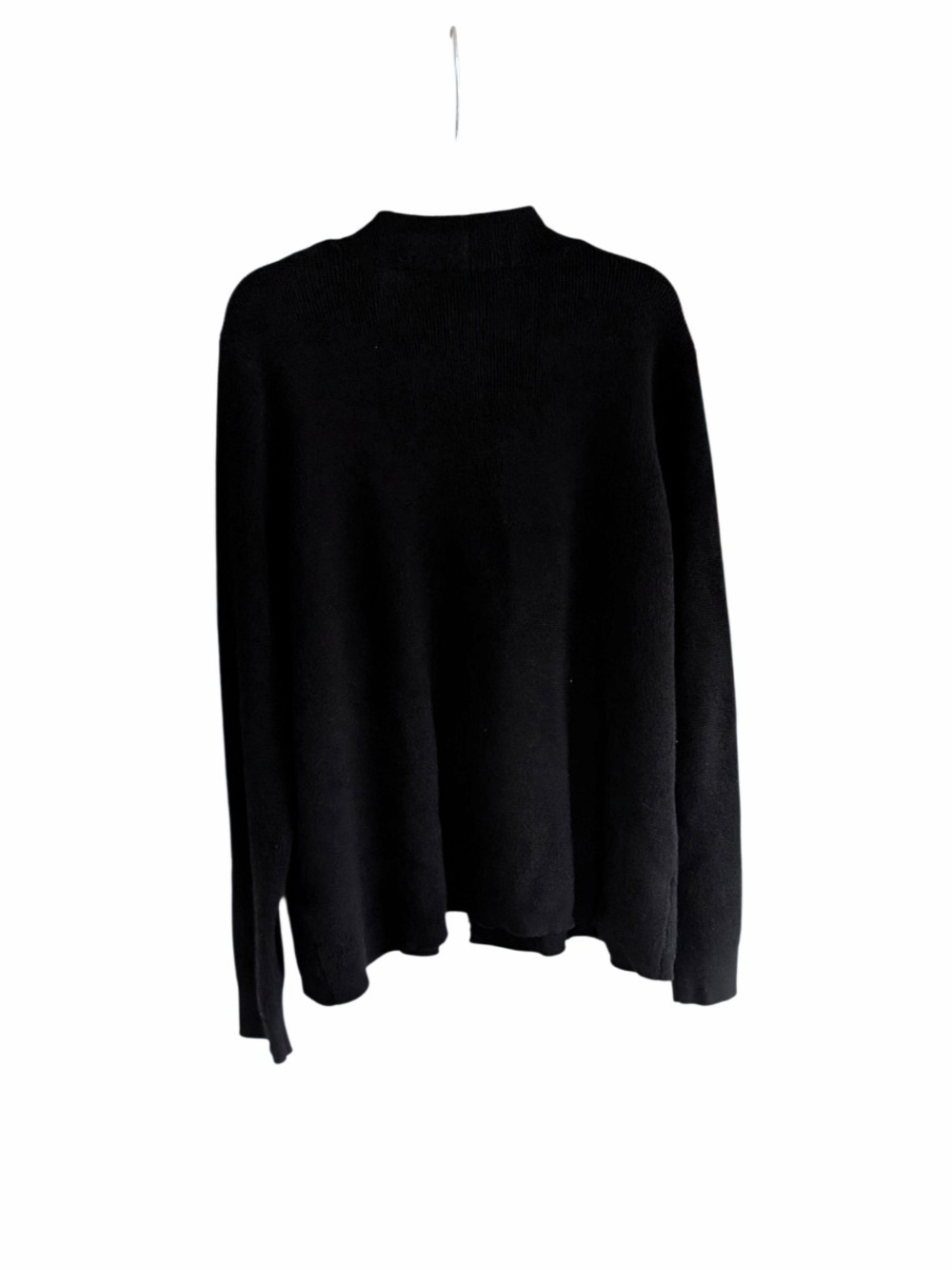 Cyrus Black Open Front Cardigan Sweater Knit Solid Minimalist XL - Picture 3 of 3